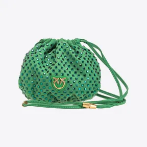 品蔻/Pinko 全水钻缎布迷你包 1P22Z5A074V28