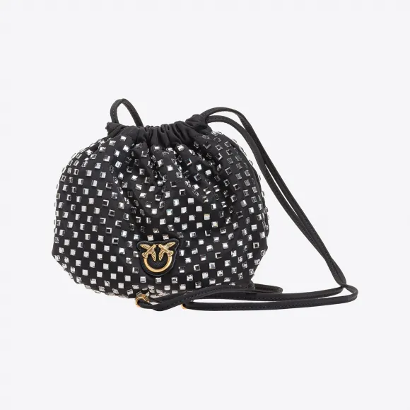 品蔻/Pinko 全水钻缎布迷你包 1P22Z5A074Z99