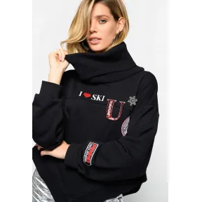 品高/Pinko LIMOUSINE BLACK SARTENE轻质棉绒运动衫 1Q100C6340Z99