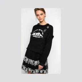 品高/Pinko LIMOUSINE BLACK 圣皮埃尔背包和LUREX条纹纱运动衫 1Q100F6761Z99