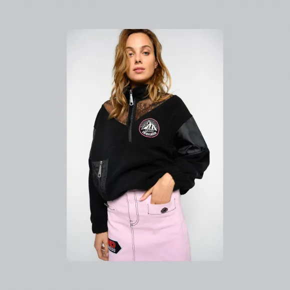 品高/Pinko LIMOUSINE BLACK BEZIERS桩运动衫 1Q10107831Z99