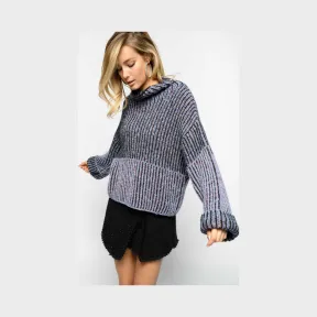 品高/Pinko 黑色 蓝色 EUCALYPTUS渔夫的肋骨套头衫 1Q1015ZC88ZE2