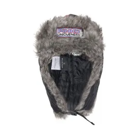 品高/Pinko LIMOUSINE BLACK COURCHEVEL尼龙+人造皮草帽 1Q2002Y5XQZ99