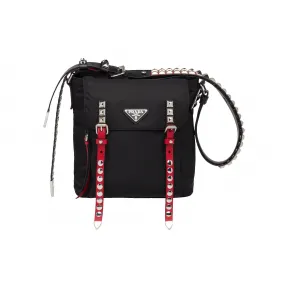 普拉达/Prada Prada Black Nylon 水桶包 1BE020 2BYB F0D9A