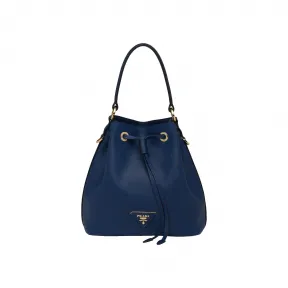 普拉达/Prada Saffiano 皮革水桶包 1BE032 2A4A F0016