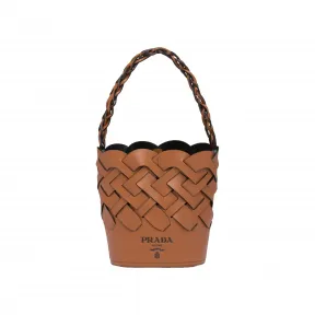 普拉达/Prada 编织图案水桶包 1BE049-2DI4-F0XKV