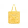 普拉达/Prada 酒椰纤维托特包 1BG393-2A2T-F0010-V-OOO