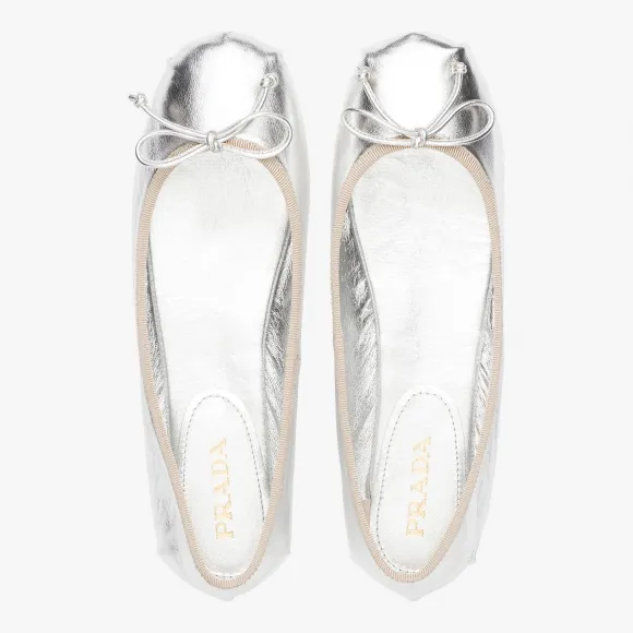普拉达/Prada 银色  芭蕾舞鞋 1F655H 55L F0118