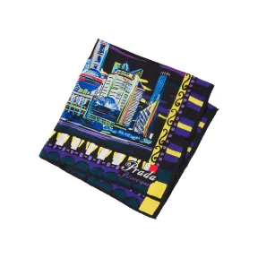 普拉达/Prada Pittoresque 上海城市印花丝巾 1FF001 2AWS F0002