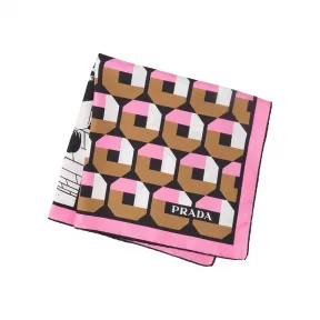 普拉达/Prada Double Match 漫画和八边形印花丝巾 1FF004 2CAV F0892