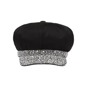 普拉达/Prada 仿水晶装饰Re-Nylon 再生尼龙报童帽 1HC551-2D0K-F063R