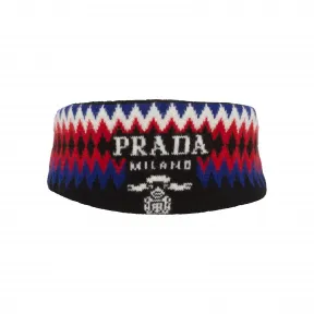 普拉达/Prada 羊毛和羊绒提花发箍 1IE022-2D13-F0002