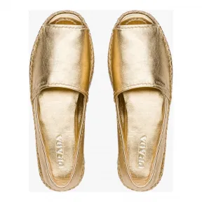 普拉达/Prada 铂金色  便鞋 1X743F 55L F0522