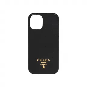 普拉达/Prada iPhone 12 Mini Saffiano 皮革手机套 1ZH127-QWA-F0002