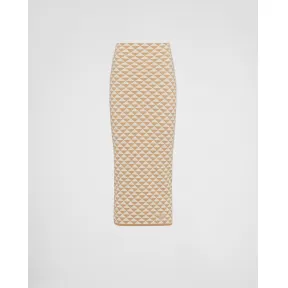 普拉达/Prada 提花棉针织裙子    21420-12QA-F0C9M