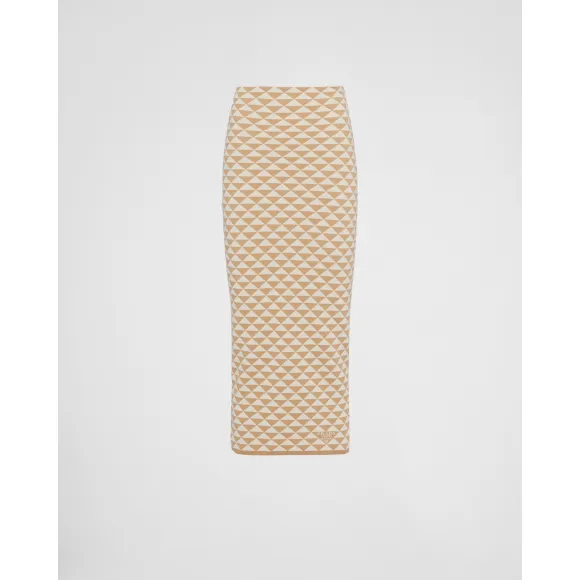 普拉达/Prada 提花棉针织裙子    21420-12QA-F0C9M