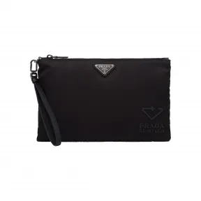 普拉达/Prada Re-Nylon 再生尼龙和Saffiano 皮革手拿包 2NH006-5ECO-F0002