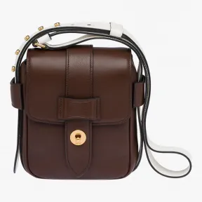 普拉达/Prada 铁锈色+白色  邮差包 2VH016 2EQD F0986