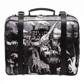 普拉达/Prada 黑色/象牙色  手提箱 2VV149 2EF2 F0TRO