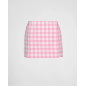 普拉达/Prada 方格纹迷你半身裙 P185V-12OB-F0028