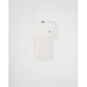 普拉达/Prada 丝质和棉质毛衣 P24O1L-10OW-F0009