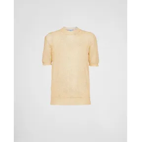 普拉达/Prada 金银线织物圆领毛衣 P24T1R-116F-F0056