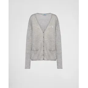 普拉达/Prada 羊绒和丝质开衫 P25L52-11OI-F0031