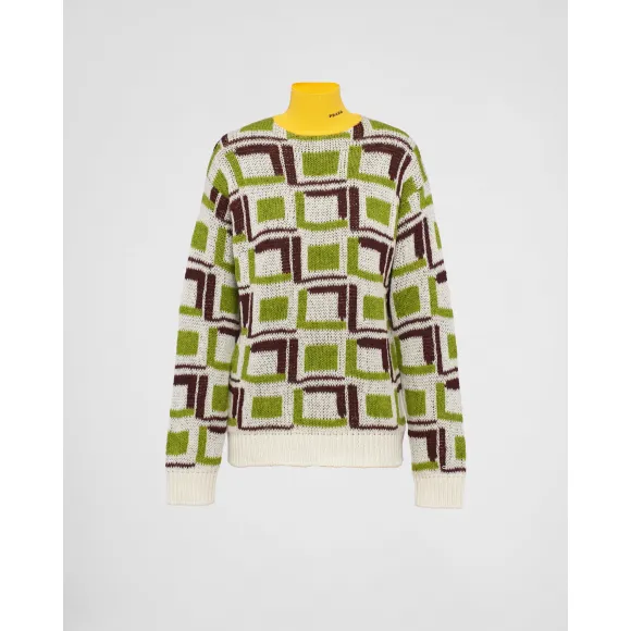 普拉达/Prada 羊绒和羊毛高领毛衣 P26474-114B-F077G