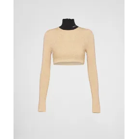 普拉达/Prada 金银线织物高领毛衣 P26480-12C5-F0056