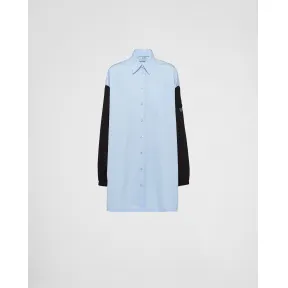 普拉达/Prada 府绸迷你连身裙配 Re-Nylon 衣袖 P3H34-10UR-F0C9N