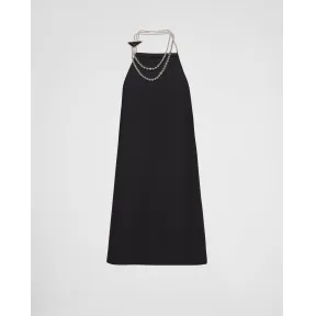 普拉达/Prada 项链装饰卡迪迷你连衣裙 P3I75-101R-F0002