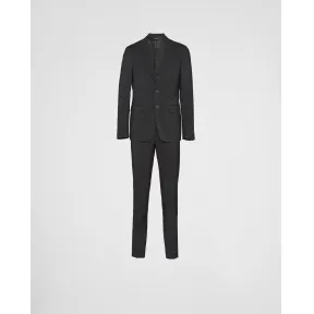 普拉达/Prada 单排扣羊毛和马海毛套装 UAF420-D39-F0002