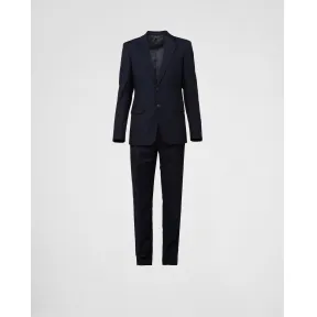 普拉达/Prada 单排扣羊毛和马海毛套装 UAF420-D39-F0008