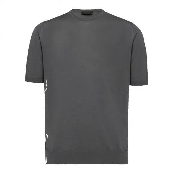 普拉达/Prada 烟灰色  毛衣 UMA123 C5W F0170