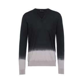 普拉达/Prada 精纺羊毛V字领毛衣 UMB080-1W03-F0N08