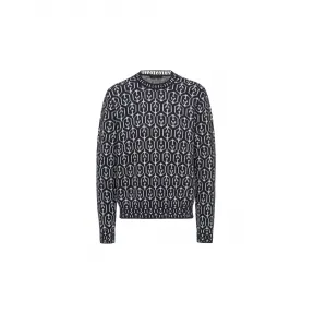 普拉达/Prada 羊毛和羊绒提花圆领毛衣 UMB258-1ZJ0-F057L-S-212