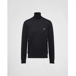 普拉达/Prada 精纺羊毛高领毛衣 UMR502-1ZLE-F0002-S-212