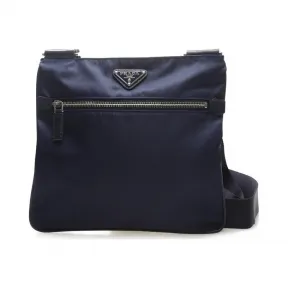 普拉达/Prada  蓝色 尼龙 斜跨包 VA779M-064-F0008