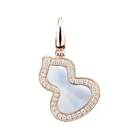 麒麟/qeelin Wulu 18K玫瑰金钻石及珍珠母贝吊坠 (小) WU-030-SPD-RGDMOP