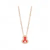 麒麟/qeelin Wulu 18K玫瑰金钻石及红玛瑙项链 WU-040-LGNL-RGDRA