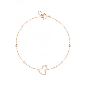 麒麟/qeelin Petite Wulu 18K玫瑰金钻石手链 WU-BR0016A-RGD