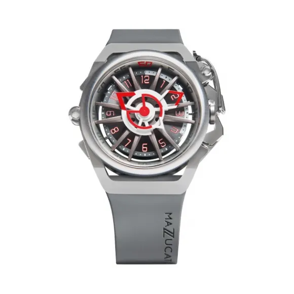 MAZZUCATO手表 RIM系列机械石英双面反转手表男 闪光银RIM 09-GYWH