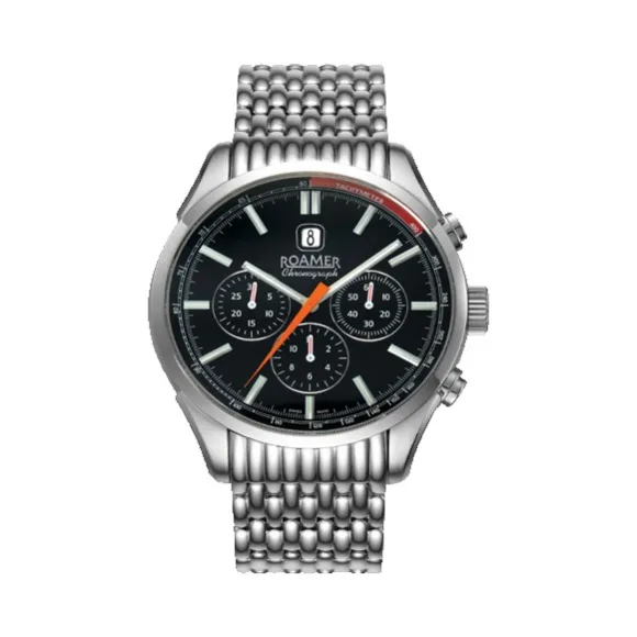 罗马表/Roamer 信心La Grande 自动多功能系列 全实心不锈钢表壳 瑞士全自动多功能机械机芯 101359-41-05-10