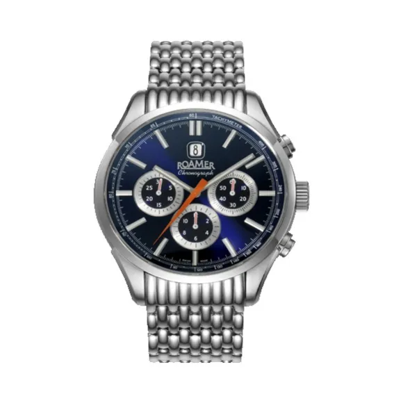 罗马表/Roamer 信心La Grande 自动多功能系列 全实心不锈钢表壳 瑞士全自动多功能机械机芯 101359-41-45-10