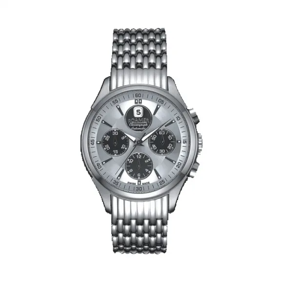 罗马表/Roamer 信心多功能自动系列 全实心不锈钢表壳 瑞士全自动多功能机械机芯 101631-41-15-01