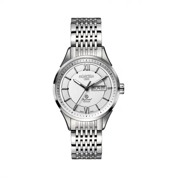 罗马表/Roamer 信心皇族系列 全实心不锈钢表壳 瑞士全自动机械机芯 101637-41-13-10