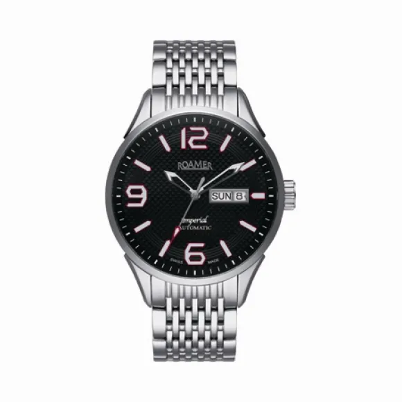 罗马表/Roamer 信心皇族系列 全实心不锈钢表壳 瑞士全自动机械机芯 101637-41-54-10