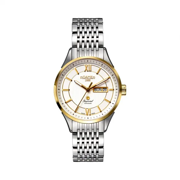 罗马表/Roamer 信心皇族系列 全实心不锈钢表壳 瑞士全自动机械机芯 101637-47-13-10