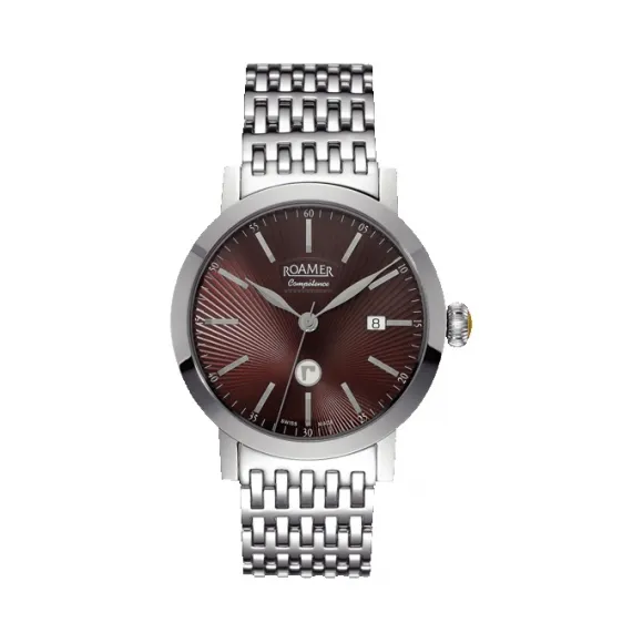罗马表/Roamer 信心经典自动系列 全实心不锈钢表壳 瑞士超薄全自动机械机芯 101638-41-65-10
