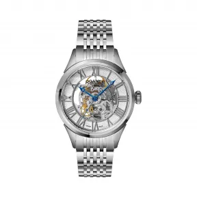 罗马表/Roamer 信心双镂空II系列 全实心不锈钢表壳 瑞士全自动镂空机械机芯 101662-41-12-10